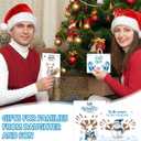 AmazingSpark 36 Sets Hello Winter Handprint Art Craft Included Snowman Snowflake Gloves Reindeer DIY Hand Print Paper Crafts with Paint, Let It Snow Handprint Keepsake for Winter Xmas Fun Activity