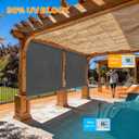 Outdoor Roller Shades for Patio 12'Wx8'H Gray, 90% UV Block & Privacy Protection Outdoor Blinds, Cordless Porch Shades Outdoor Roll Up with Splicing Design 20-Min Install