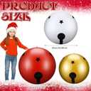 Jetec 3 Pcs 16" 20" 24" Giant Inflatable Christmas Ball Ornament PVC Inflatable Decorated Oversized Outdoor Holiday Decoration Xmas Blow up Ball for Xmas Outside Holiday Yard Lawn Porch Decor