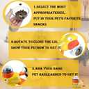 2-in-1 Duck Treat Dispenser for Dogs to Train Problem-Solving Skills,Dog Slow Feeder Puzzle Prevents Bloating,Interactive Treat Dispensing for Medium and Small Cats,Dogs