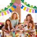 2 x St Patricks Day Banner Garland and Easter Banner Decorations, Irish Shamrock Bunny Banner for Mantle, Wall, Wedding, Anniversary, Party Supplies Decor