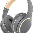 RORSOU R10 Over-Ear Headphones with Microphone, Lightweight Folding Stereo Bass Headset with 1.5M No-Tangle Cord, Portable Wired Headphones for Smartphone Tablet Computer MP3 / 4 (Grey)