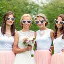 Bride and Groom Sunglasses, 2 Pack White and Black Groom Sunglasses, Wedding Party Accessories for Couples, Fun Photo Props for Bachelorette and Bachelor Parties