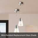 Aspen Creative 23617, Frosted Opal Glass Shade White Inside, 5-1/8"Dia x 4"H/Center Hole:42mm, 5-1/8"Dia x 4-1/8"H/Fitter 1-5/8"