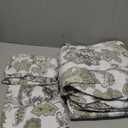 TEXAS LINEN CO. 100% Organic Cotton Printed Sheets Full Size - 4 PC Organic Cotton Percale Sheets Full Set (Floral Ivory), Cooling & Breathable Sheet, 16" Deep Pocket Hotel Bedding - GOTS Certified