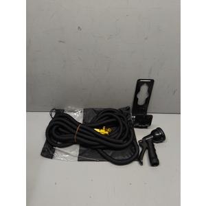 Retractable Garden Hose with Sprayer and Hose Holder, 10', Black
