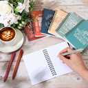 Thenshop 12 Sets Book Lover Gift Include Librarian Inspirational Spiral Notebook Pen Bulk Book Club Gift Reading Journal Librarian Gifts for Women Reader Teacher Bookish bookworm (Bright Color)