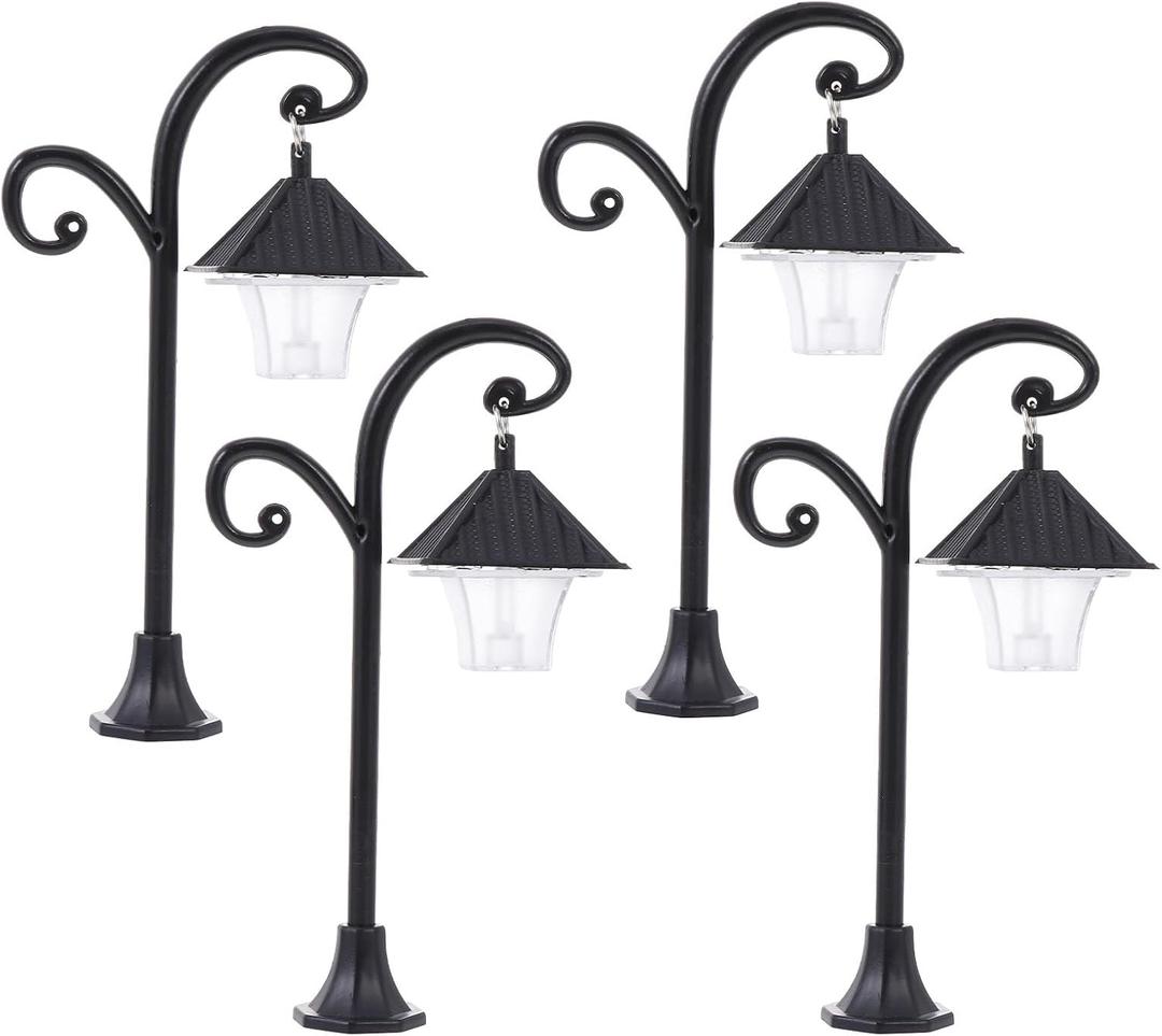 TOYANDONA 4pcs Mini Street Light Model Miniature Street Lamps LED Post Lights Microscopic Model Lights for DIY Dollhouse Landscape Fairy Garde Accessories,Black TOYANDONA 4pcs Mini Street Light Model Miniature Street Lamps LED Post Lights Microscopic Model Lights for DIY Dollhouse Landscape Fairy Garde Accessories,Black