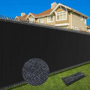 6X50FT Privacy Screen Fence, Heavy Duty Fencing Shade Cover, 170GSM 90% Blockage Mesh Shade Net for Wall Garden Yard Backyard (6 ft X 50 ft, Black)