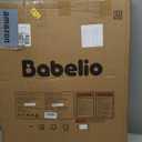 Babelio Baby Gate for Doorways and Stairs, 26-31" Pet Gate with Wide Walk Thru Door and Lock Indicator, No Drill Pressure Mounted Safety Gate with Double Lock and Self-Closing, White
