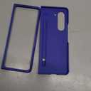 Caka for Samsung Galaxy Z Fold 5 Case [Thinner S Pen Holder Slot] [Magnetic Charging] [Hinge Protection] [Built-in Screen Protector] Translucent Hard Shockproof Magnet Phone Cover for Fold5 - Blue