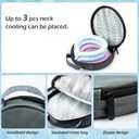2PCS Neck Cooling Tube with Cold Insulated Bag, Reusable Ice Neck Ring Wearable Body Cooler Products for Summer Heat (Blue*2)