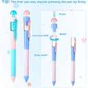 6 x 2 Pcs Pen That Sprays Water, Water Spary Kids Toy Pen, 2 in 1 Funny Prank Retractable Pens for Pranks and Tricks, Writing and Spraying, Blue & Pink, Medium, (Mix Colors)