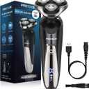 Electric Razor for Men - Rechargeable Electric Shaver for Men, Rechargeable Waterproof Wet Dry Cordless Razor