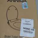 Bidet Seat for Elongated Toilet Seat Non-Electric Soft Close with Quick Release Hinges for Easy Clean Dual Nozzle Front and Rear Wash(PG303A-HPN-AZ)