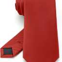 Black Ties For Men Solid Color Formal Neckties 3.15" (8CM) Men's Ties (Red)