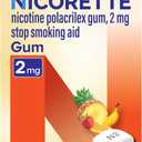 Nicorette 2 mg Nicotine Gum to Quit Smoking - Fruit Chill Flavored Stop Smoking Aid, 100 Count, Best By: 09/202