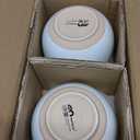 MIAMIO  Set of 4, 28 Ounce Ceramic Soup Bowls/Cereal Bowl Set for Salad, Oatmeal, Fruit, Rice  Dishwasher & Microwave Safe  Aura Collection (Creamy Cocoa, Bowls (4x))