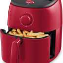 DASH Tasti-Crisp Electric Air Fryer Oven, 2.6 Qt., Red  Compact Air Fryer for Healthier Food in Minutes, Ideal for Small Spaces - Auto Shut Off, Analog, 1000-Watt