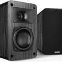 Saiyin Passive Bookshelf Speakers, 2-Way Passive Speakers, 3.5" Woofer & Silk Horn Tweeter, 60Hz Bass for Home/Office/Theater Pair (Needs Amplifier or Receiver to Operate)