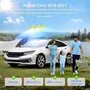8pcs Car Window Shades for Honda Civic 2016-2021 Accessories,Windshield Side Rear Full Sunshade,Sun Visor UV Blocking, Privacy Protection and Blackout for Camping Outdoor