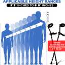 in-Motion Forearm Crutches | Spring Assist Crutches for Adults | Walking Crutch with Ergonomic Handles | Articulating Tips | Size Tall (5'3" - 6'8") | Lightweight & Durable | Charcoal | 350lb Capacity