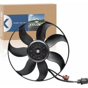KELOKE Engine Radiator Cooling Fan Assembly Compatible with Volkswagen Jetta, Passat, Golf, Tiguan, Tiguan Limited, Beetle, CC, Eos, GTI & Audi A3, A3 Quattro, TT Quattro, Left, Replace# 1K0959455CQ