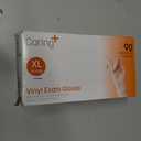 Caring Vinyl Exam Gloves Powder Free and Not Made with Natural Rubber Latex, Gloves for Medical Use, First Aid, Food Prep (Translucent White)