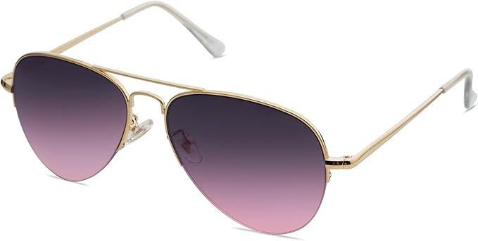 Men's Women's Aviator Sunglasses, Classic Semi Metal Frame INSPIRATION SJ1106