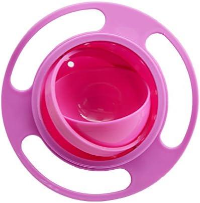 Ztl Gyro Bowl 360 Dgree Rotation Spill Resistant Gyroscopic Bowl with Lid, Pack of 2 