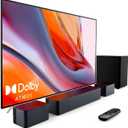 ULTIMEA 5.1 Home Theater Sound Bar Compatible with Dolby Atmos, Peak Power 410W, Sound Bars for Smart TV with Subwoofer, Surround Sound System, Adjustable Surround and Bass, Poseidon D60