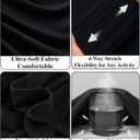 Mens Thermal Underwear Pants Long Johns Fleece Lined Warm Base Legging Layer Bottoms Cold Weather Clothing Gear (Large, Black*black*black*black)