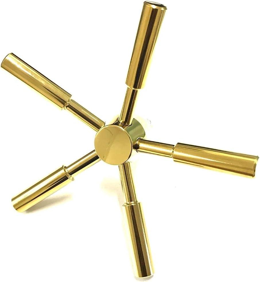 WAH LIN PARTS 5 Spoke Heavy-Duty Handle, Gold, Fits Most Fireproof Rifle Safes, Gun Cabinets, Depository Safes, Strong Boxes, Vault Doors