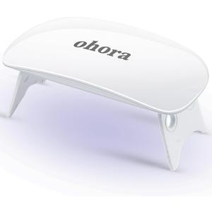 ohora Care LED Lamp for Semi Cured Gel Nail Strips - 6W Max, 2 Timers (45s / 60s), Portable Lamp for Curing Gel Nail Art, for Gel Stickers and Strips Only