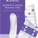 Lansinoh C Section Recovery Must Haves Pads, Postpartum Essentials for Scar Care, 4 Sterilized Pads Provide Cooling Relief, Pregnancy Hospital Bag Essentials, Ideal for Baby Registry