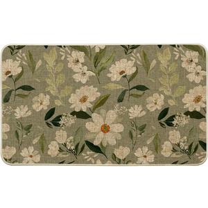 Artoid Mode Daisy Flowers Spring Doormat, Home Decor Door Mat Low-Profile Switch Rug Floor Mat for Indoor Outdoor 17x29 Inch