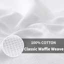 Homaxy 100% Cotton Waffle Weave Dish Cloths, 8 Pack, White, 12 x 12 - 8 Pack