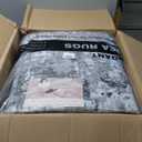 Tortania Washable 10x14 Area Rug for Living Room: Modern Abstract Neutral Large Soft Thin Rugs - Non Slip Indoor Carpet for Bedroom Dining Room Office Nursery Home Floor Decoration - Grey (Dark Gray)