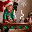 COOLWUFAN Window Candles with Remote Timer, 6 Pcs Flameless Taper Candles Battery Operated with Black Holder, Realistic LED Flickering Flame Dripless, Christmas Decorations Indoor for Home Party Fall