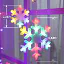 Christmas Snowflake Lights, 10.66ft 168 LED Icicle Lights Outdoor with 14 Drops, 8 Modes Waterproof Connectable Christmas Light for Eaves, Wedding, Garden, Yard, Indoor Outdoor Xmas Decor (Multicolor)