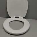 Centoco Elongated Toilet Seat Soft Close, Closed Front with Cover, Molded Wood, Made in the USA, 900SC-001, White