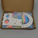 3 Pieces Fun Hamster Guinea Pig Hideout Kit Include PVC Hamster House, Rainbow Bridge, Seesaw DIY Exercise Playhouse for Rats Mouse Small Animals(Small,Rainbow Color)