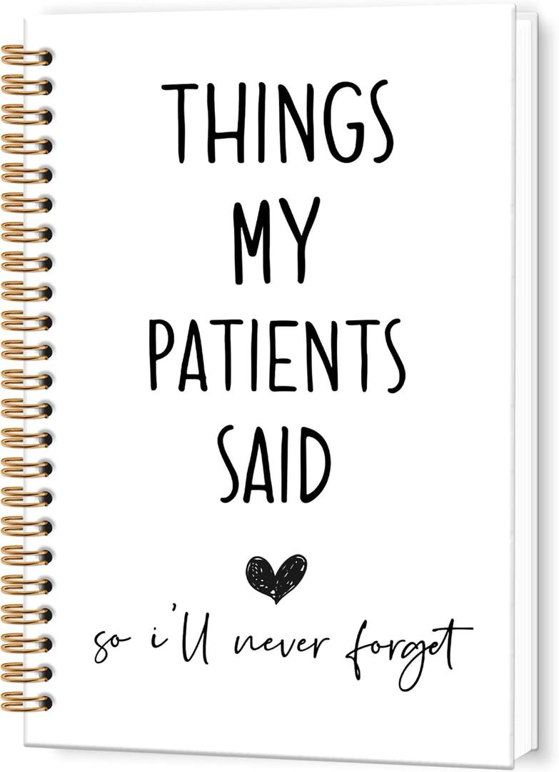 TWRVI Nurse Doctor Spiral Notebook, Doctor Nurse Appreciation Gifts College Ruled Notebook Journal for School Office Supplies, Medical Nursing Journaling Notebooks 5.5"x8.3" 164 Pages