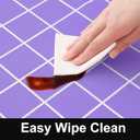 Rectangle Vinyl Table Cloth 30x48, Waterproof Elastic Fitted Tablecloth with Flannel Backing, Plastic Table Cover for Picnic, Camping, Outdoor, Lavender