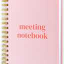 Lamare Meeting Notebook for Work Organization  Perfect Work Notebook for Note Taking, Meeting Planner and Office Supplies for Men & Women (Large - 6.9x9.8", Pink)