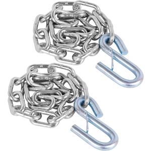 27" Trailer Safety Chain with 1pcs 1/4" Spring Hook, Grade-30 Metal Safety Chain Kit 5000 lbs(Pack of 2)