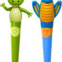 TalkTools Jiggler - Oral Facial Massager - Sensory Awareness Tool for Jaw and Lips | Improve Speech and Feeding Skills | Calming Motor for Kids - Dragon/Frog - Set of 2