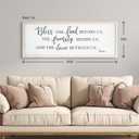 Bless The Food Before Us Home Decor Wall Sign For Family Kitchen Farmhouse Dining Room Vintage Rustic Retro Boho Wood House Wall Art Decoration For Living Room Bedroom 40 x 15 Inch white