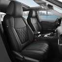 FREESOO Custom Leather Seat Covers for Toyota RAV4 2019-2025 Gas | LE/XLE/Limited/XLE/Premium, Full coverage, Airbag compatible, Pet-friendly, Waterproof, Easy-to-clean, Durable, Full set
