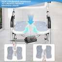 Foldable Shower Chair, Upgraded U-Shape Private Shower Seat, Adjustable Height, Tool-Free Non-Slip Portable Folding Bathroom Chairs for Elderly and Disabled, Adults,Pregnant,Handicap, White/Black